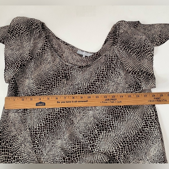 Violet & Claire Tops Blouse Leopard Print Layered wrap women’s size M - Picture 6 of 15